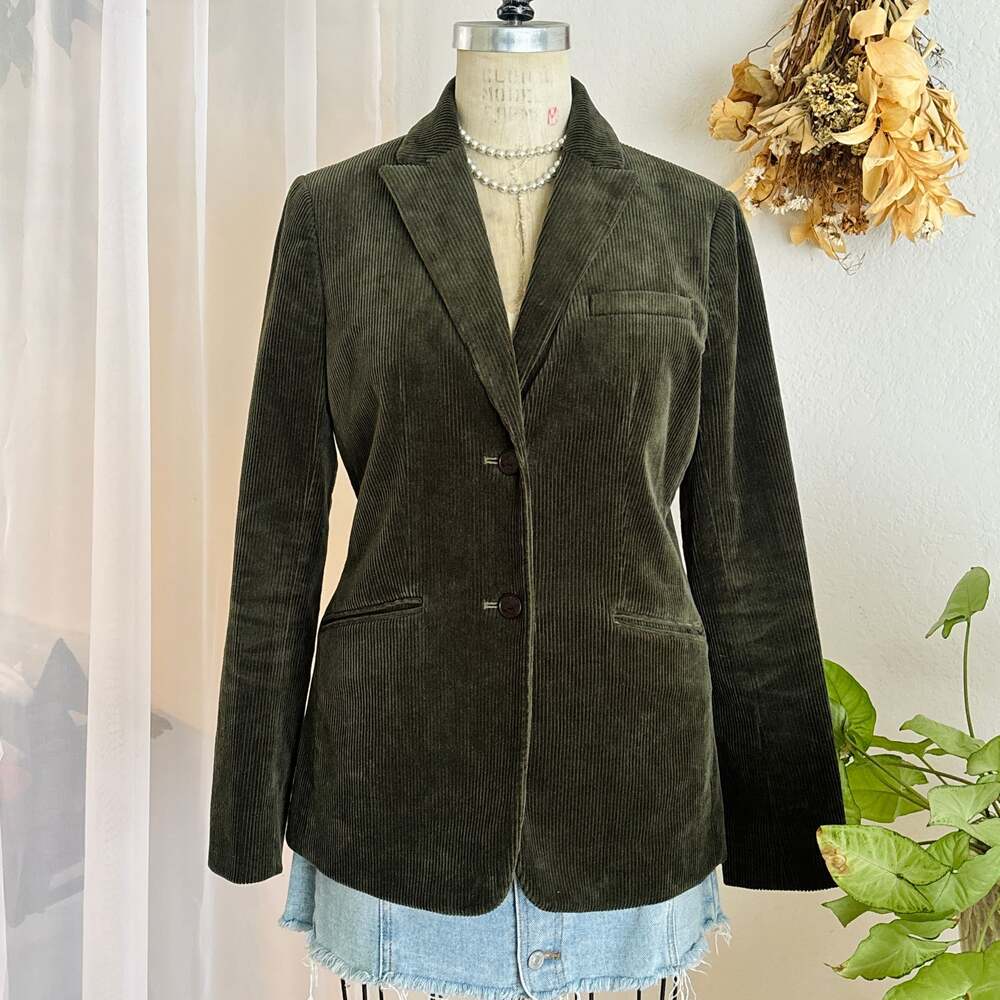 Brooks Brothers Women's Wide Wale Corduroy Blazer Jacket